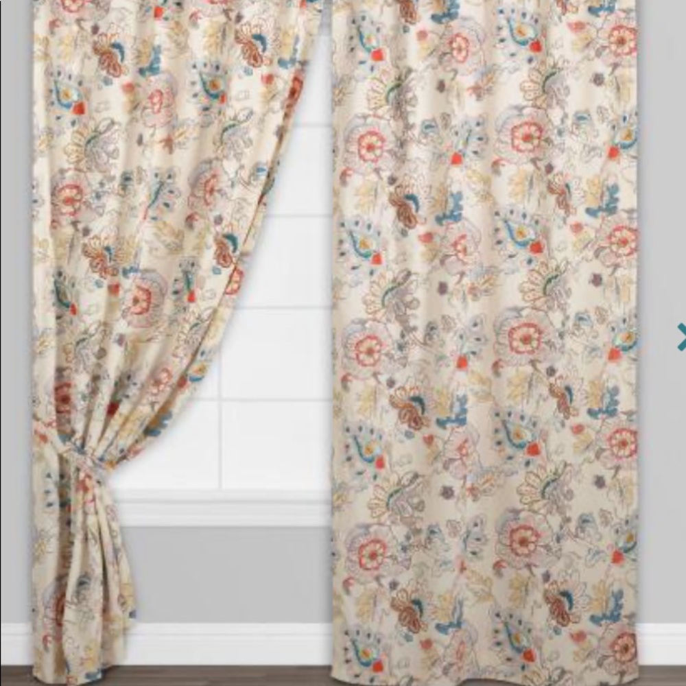 World Market Floral Corinne curtains / 4 Panels
